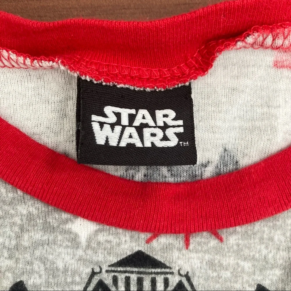 Star Wars Holiday Pajama Set Youth Size 12 Darth Vader Storm Trooper Red Black